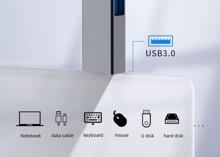3 in 1 USB Hub, Usb Adapter Docking Station Multi-function Computer, 90 Degree Type-c Splitter Elbow Usb Expand Usb Hub