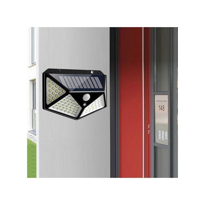 Generic 100led Solaire Lampe De Sécurité Extérieure Capteur Mural
