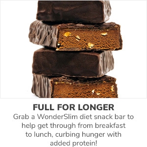 full for longer wonderslim diet snack bar diet bar breakfast lunch dessert added protein meal