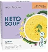 Wonderslim Keto Soup Mix - Tortilla flavored, Low-Calorie, Low Carb Soup Packets with C8 MCT Oil ...