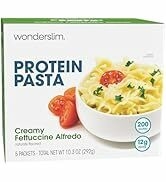 WonderSlim Protein Pasta, Creamy Fettuccini Alfredo, 12g Protein, 200 Calories (5ct)