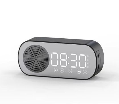 2025 New Z7 Wireless Speaker BT Alarm Clock Usb Large Display Led Mirror Digital Clock Fm Mini Speaker for Living Room Office