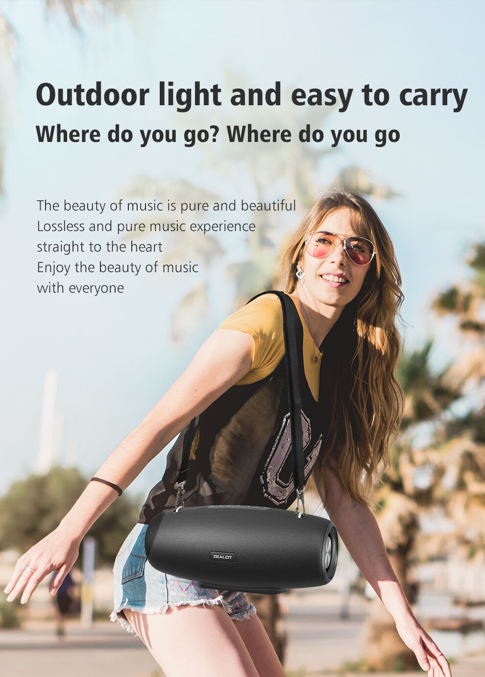 Zealot S67 OEM Stereo Bluetooth Speaker Audio Custom Speakers Bluetooth Wireless Outdoor Speaker for Pc Party Battery Plastic 2