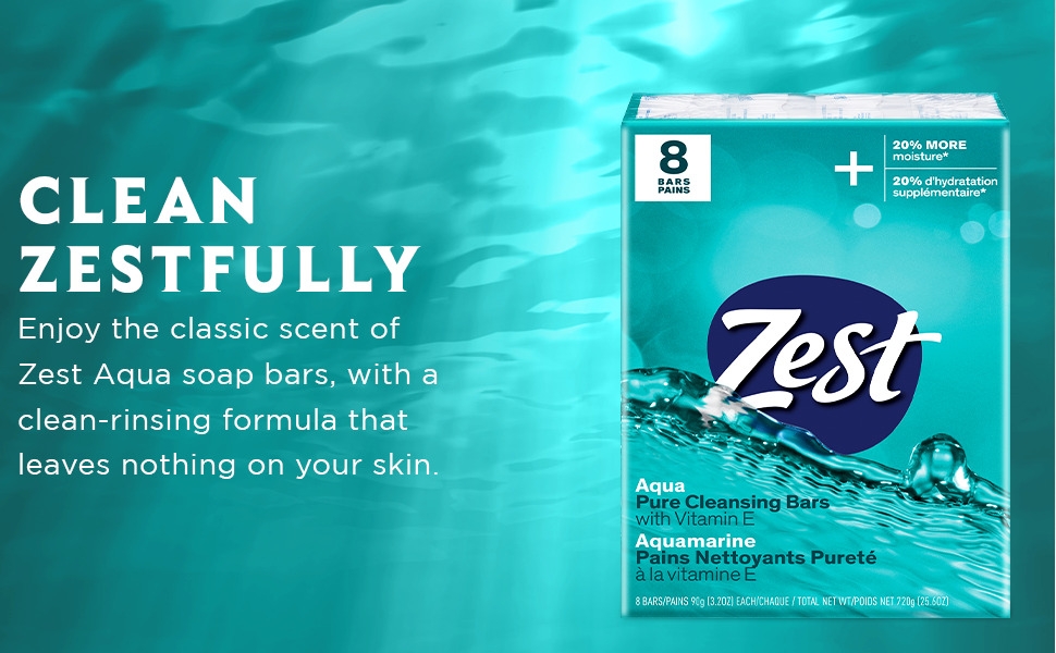 Zest Invigorating Aqua Bar Soap