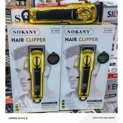 Rechargeable hair clipper.