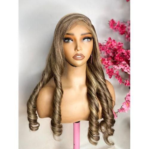 Soft Bouncy Curly Hair Wig With T Frontal