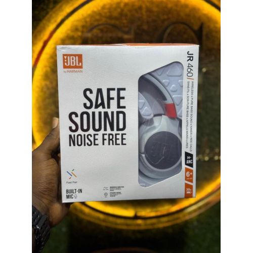 Unique JBL JR 460 Wireless Headphone-Safe Sound 85dB , Noise Cancelling, 30H Battery, Built-in Mic For Kids