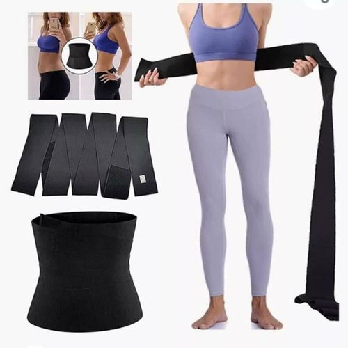 Tummy Wrap Waist Trainer Belt – Adjustable Compression Slimming Belt for Men & Women