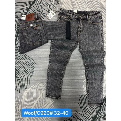 Men’s Classic Dark Grey Stretch Denim Jeans