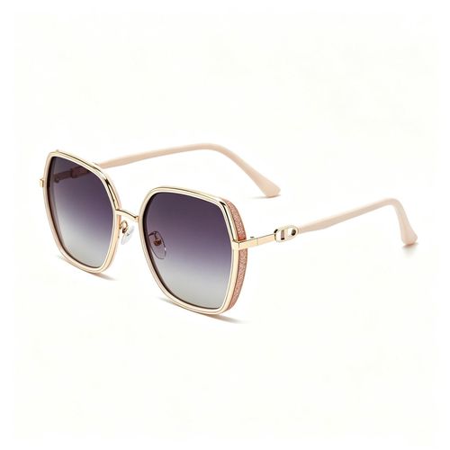 Fashion Sunglasses for Women, Shimmer White Metal Tone Decor Shades,