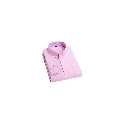 Mens Corporate Quality Formal Plain Long Sleeve Pink Shirt