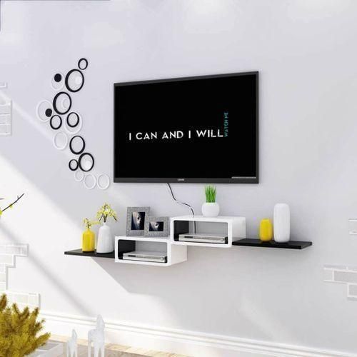 2 in 1 Floating Wall Shelve Cabinet