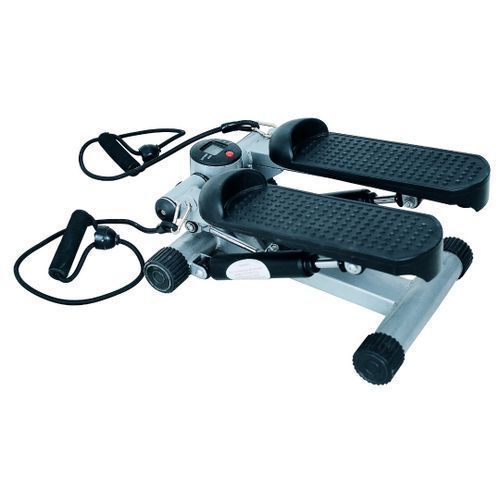 Mini Stepper With Resistance Bands - Silver
