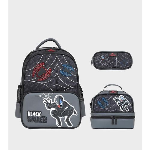 Black spider backpack set