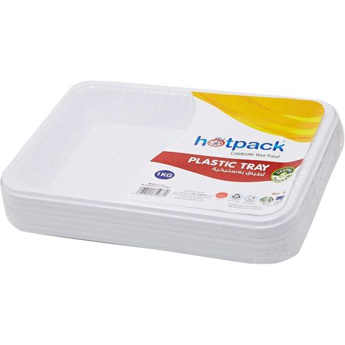 Size 4 Plastic Food Serving Tray Plate Pack