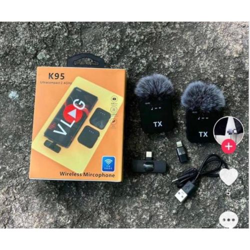 K95 vlog wireless double mic