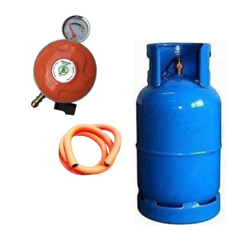 12.5KG GAS CYLINDER + 3 YARD HOSE AND ORIGINAL METER GAS REGULATOR (HOME COMBO DEAL)