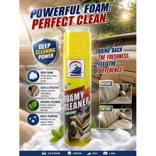DEEP CLEANING Multi-Purpose Foam Cleaner, Use on Car Interior, Furniture, Carpet, foam cleaner-remove grease and dirt without water. Home,Car,Kitchen Cleaning Vinyl Cleaners Deep Cleaning Foam for Car, Home, Kitchen, Furniture & Upholstery