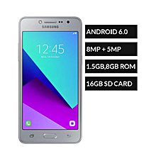 Galaxy Grand Prime Plus 5.0-Inch (1.5GB,8GB ROM) Android 6.0 Marshmallow, 8MP + 5MP Dual SIM 4G LTE Smartphone - Silver (MW18)
