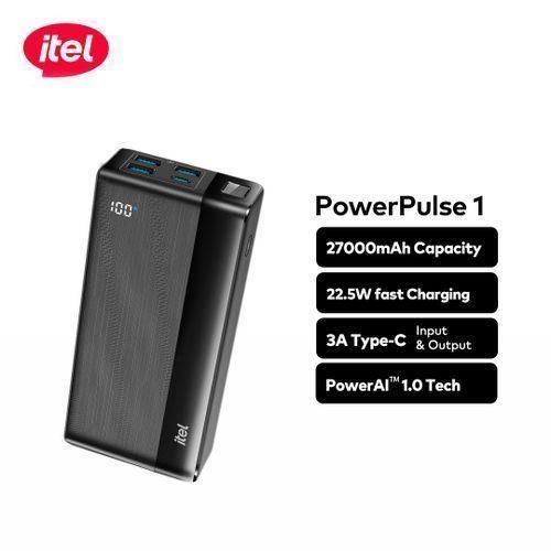 Power Bank A1481 27000mAh, 22.5W Fast Charging, Digital Display & Flashlight