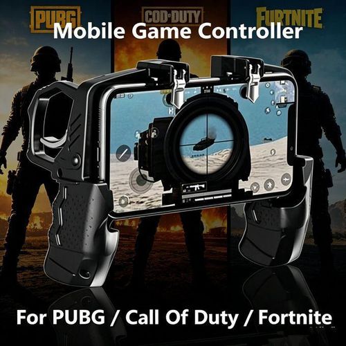 K21 Mobile Gaming Trigger Controller – 4-Finger PUBG & COD Mobile Gamepad with Alloy Trigger Buttons for Android & iPhone