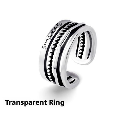 Stackable rings for men, single ring with a vintage finish, open-ended ring