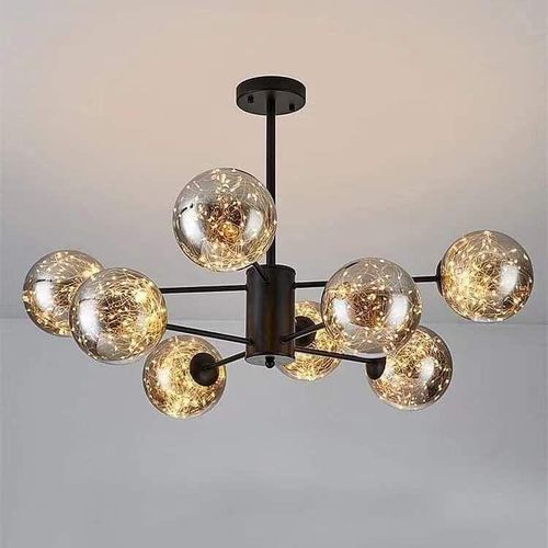 Fancy sputnik chandelier with a starry-glass twist.