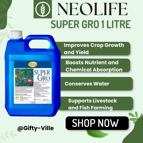 GNLD NeolifeSuper Gro (1 Litre) single: Multi-Purpose Plant Growth Enhancer - Optimize Water Use, Enhance Nutrients