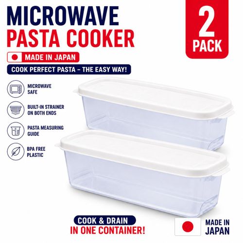 2PCS Microwave Pasta Cooker With Built-In Strainer