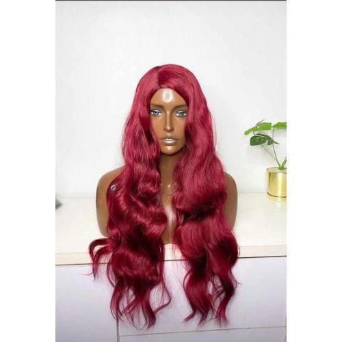 Hair Wig Wavy 24'' Hair - Burgundy