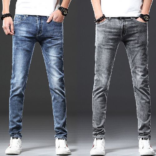 Sky Blue And Wash Black Jean Trouser For Men