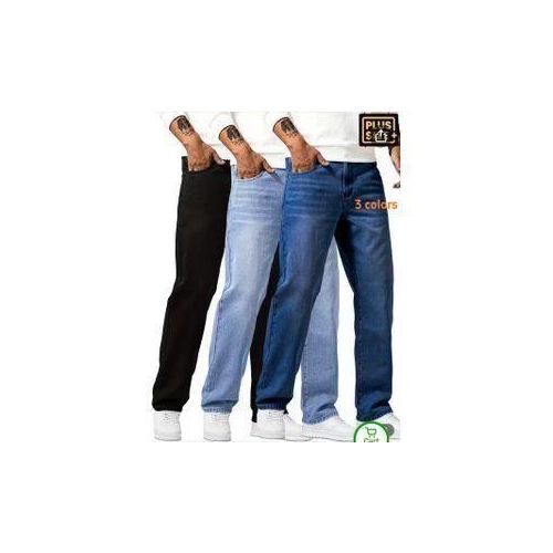 3- in-1 Original Men Stretch Denim Jeans Casual Slim Fit Straight Trouser Smart Blue Jean