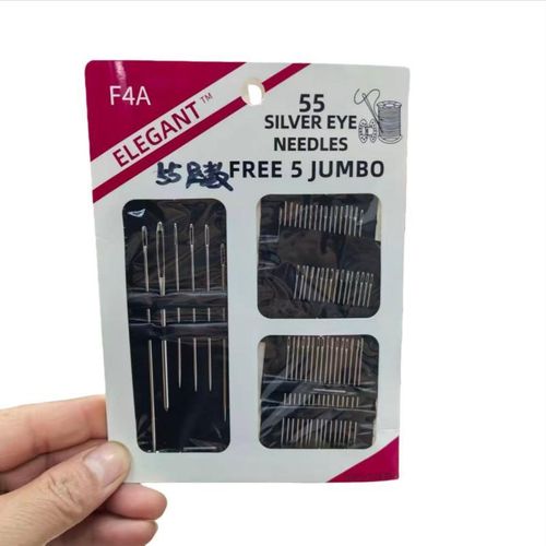 55pcs Stainless Steel Large Eye Blunt Needles Yarn Knitting Tapestry