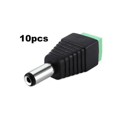CCTV Camera Male Power Plugs - 10 Pieces
