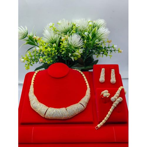 Quality Sophisticated Zirconia Diamond Iced Female Necklace/Bracelet/Ear-Ring