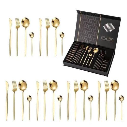 24-Piece Creative Western-style Spoon & Fork Tableware Set