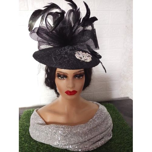 Black color Fascinator headwear
