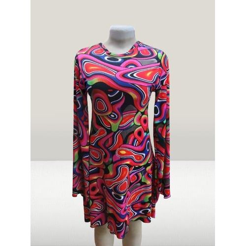 Women Multicolor Fit And Flare Medium Short Size Dress