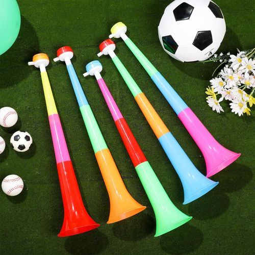 2 Pcs Collapsible Plastic Vuvuzela Horn