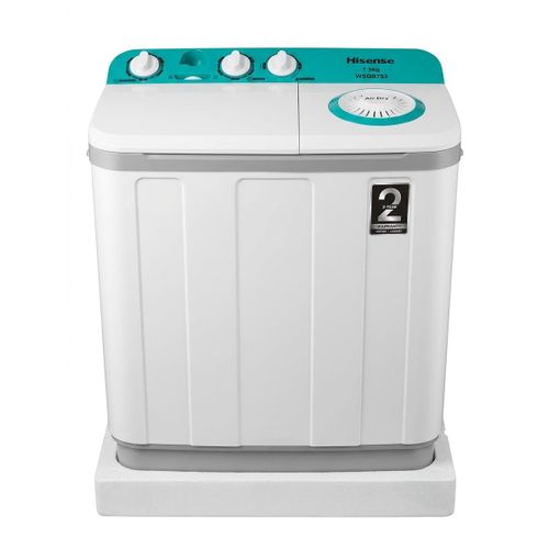 7.5kg Twin Tub Semi-Automatic Washing Machine with Spin Dryer & Air Dry Function