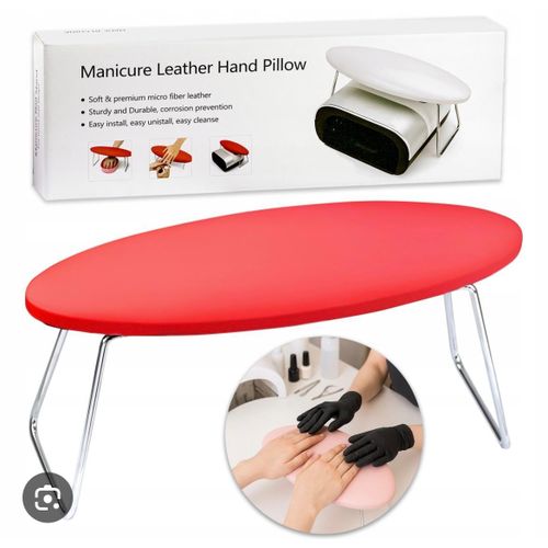 microfiber leather manicure hand pillow with a metal stand