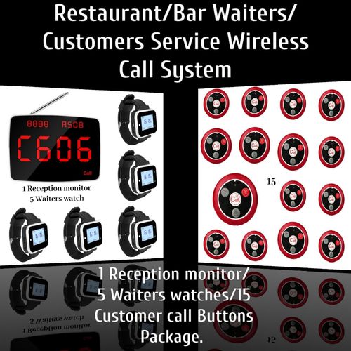 Restaurant/Bar Waiters/Customers Service Wireless Call System
