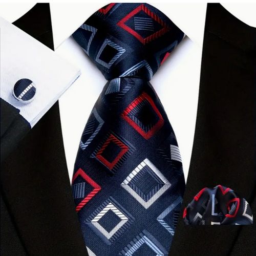 Complete Men's Neck Ties -Ties, Cufflinks, Square Scarf