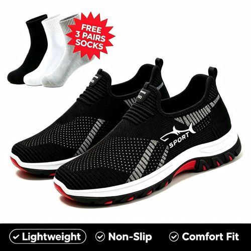 Men Sneakers Wear-Resistant Sneakers Non-Slip Breathable Sneakers-Black