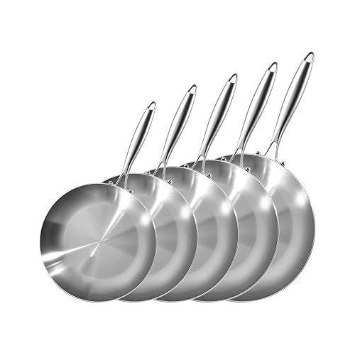 304 stainless steel uncoated non-stick frying pan