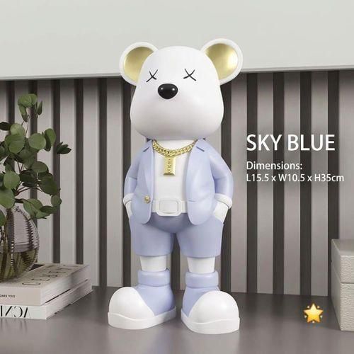 Trendy Hypebeast Skyline Bear Statue