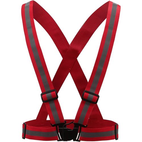 VINTAGE STAR ADJUSTABLE REFLECTIVE BELT/STRING/TRAP/ELASTIC VEST - RED (ADVS)
