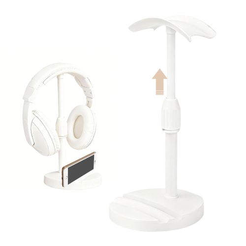 Desktop Headphone Stand With Phone Holder Adjustable Height Multifunctional Household