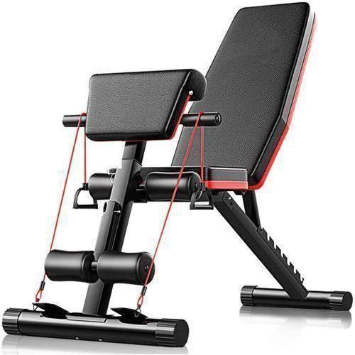 Genebre Adjustable Weight Bench Foldable Sit Up Bench 4 In 1 Multi - Position Workout Bench