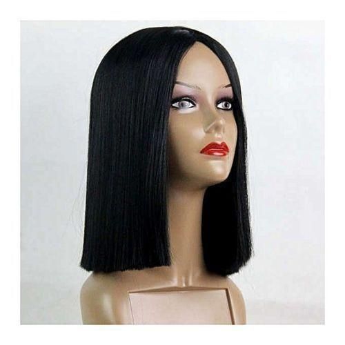 Awoof Female Black Short Straight Hair 2 Bundles For Head Fix